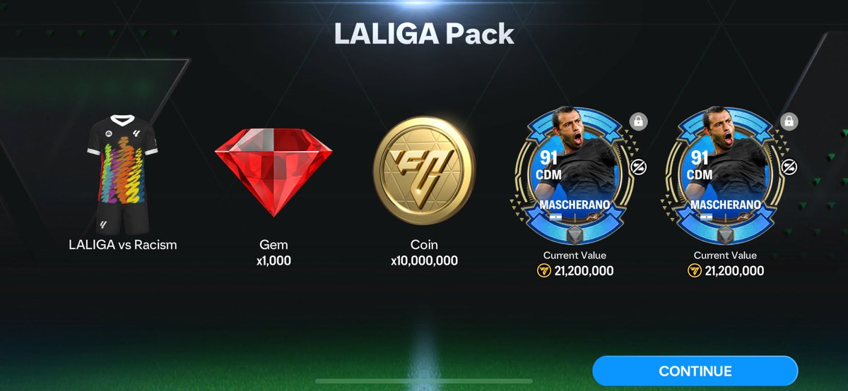 Laliga Final Pack Rewards are here

1K Gems Plus 2X Mascherano