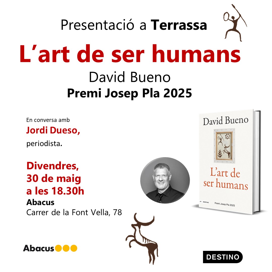 Grup62 (@grup62) on Twitter photo 🗓🎭 Molt contents d'anunciar una altra presentació del #PremiJosepPla d’enguany, ‘L’art de ser humans’, de <a href="/DavidBueno33/">David Bueno i Torrens</a>.
⏱️ Divendres 30 de maig - 18:30 h
📍 A l'<a href="/abacus_botigues/">Abacus Botigues</a>, #Terrassa
🙌 Conversa amb Jordi Dueso
👉Us hi esperem!
<a href="/Grup62/">Grup62</a>
<a href="/jordidueso/">Jordi Dueso</a> 🗓🎭 Molt contents d'anunciar una altra presentació del #PremiJosepPla d’enguany, ‘L’art de ser humans’, de <a href="/DavidBueno33/">David Bueno i Torrens</a>.
⏱️ Divendres 30 de maig - 18:30 h
📍 A l'<a href="/abacus_botigues/">Abacus Botigues</a>, #Terrassa
🙌 Conversa amb Jordi Dueso
👉Us hi esperem!
<a href="/Grup62/">Grup62</a>
<a href="/jordidueso/">Jordi Dueso</a>
