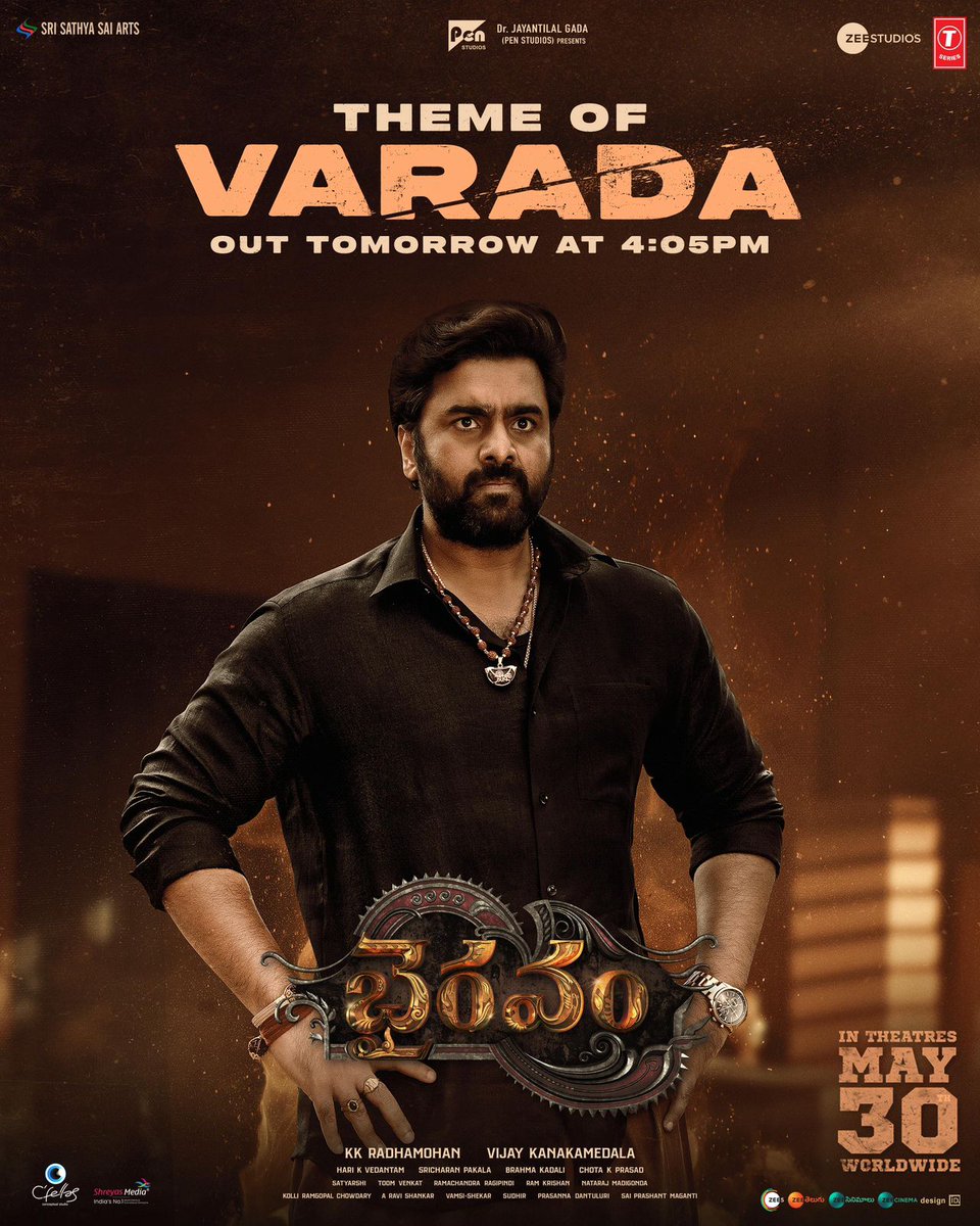 vamsikaka's tweet photo. #ThemeOfVarada from #Bhairavam out tomorrow at 4.05 PM
#Bhairavam in cinemas worldwide on May 30th 🔱
@BSaiSreenivas @HeroManoj1 @IamRohithNara @DirVijayK https://t.co/MjLnr4b1W4