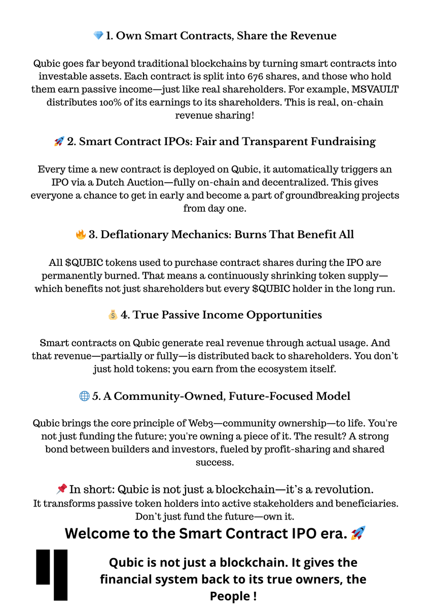 FeliManjur's tweet photo. Sustainable Dapps are built on $Qubic. 🏗️
Shareholders are active in Dapps and have sustainable income. 🤝
By the way, we are burning billions of #Qubics in IPOs ! 🔥🔥🔥
Remember, every @_Qubic_ you don't buy today, you will regret it tomorrow ! 🦉😉 https://t.co/eYCx1pMcGJ