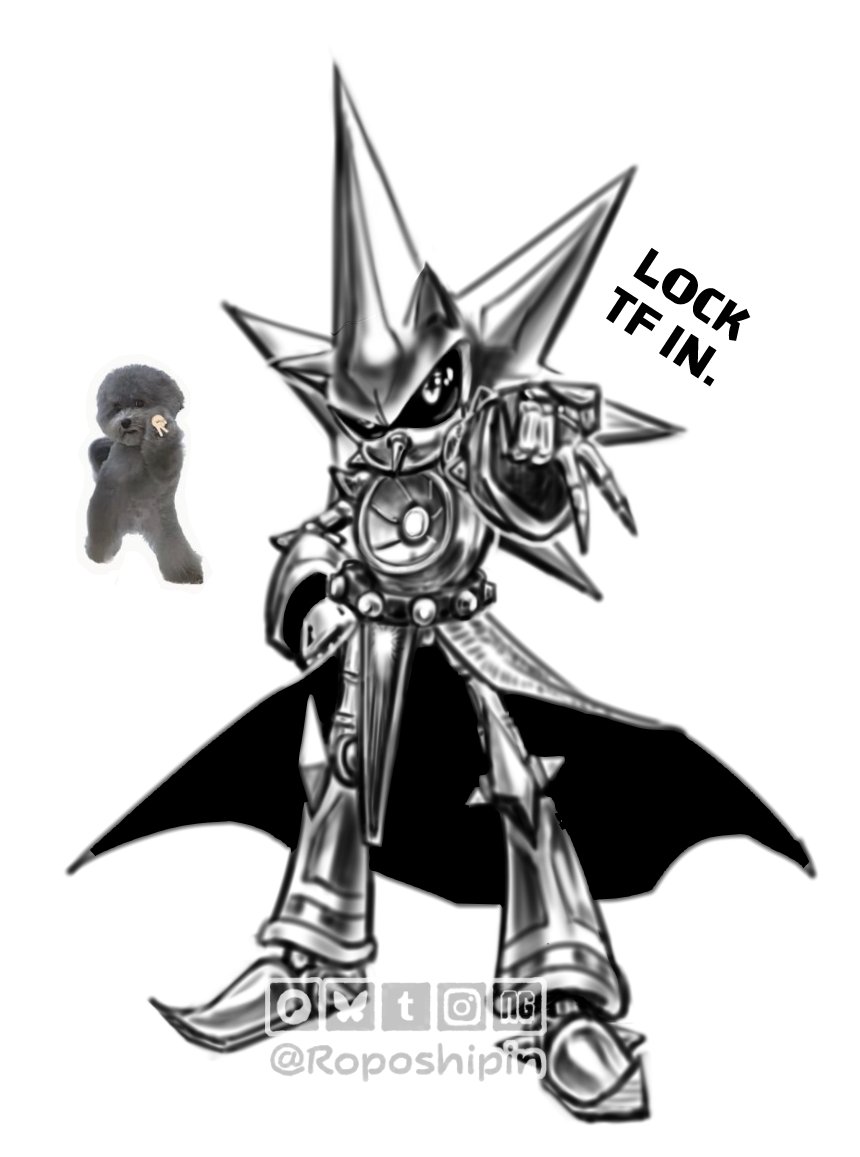 Roposhipin's tweet image. Thanks, emotional support Neo Metal Sonic warmup doodle
#sonicthehedgehog #sth #neometalsonic #fanart