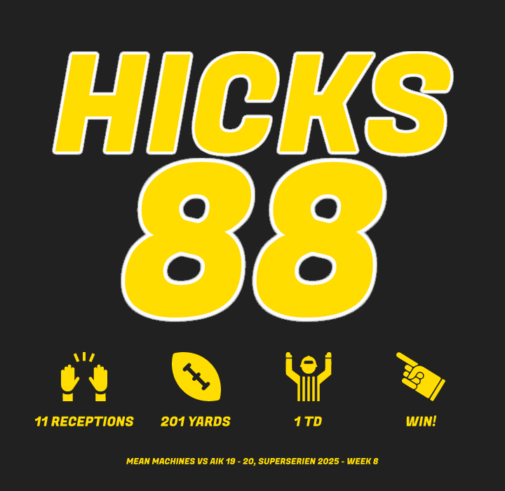 SuperserienSE's tweet photo. Over 200 yards again 🥵! Joshua Hicks could not be stopped!

@AIKamfotboll @swe3se 

#Superserien2025 #Superserien https://t.co/n9zMNI3XaO