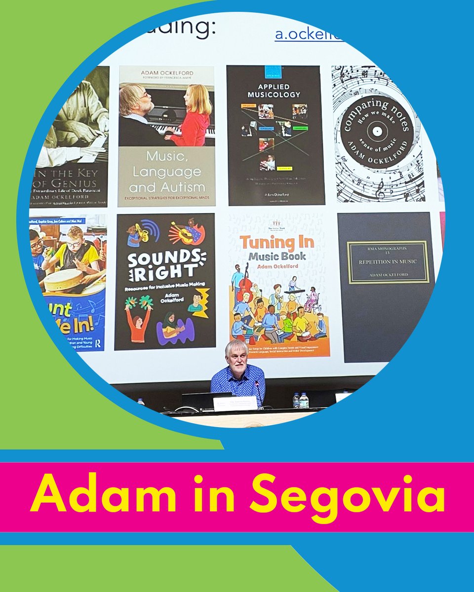 Last week, our founder Adam gave an opening lecture as well as presenting on ‘Innovation in music pedagogy’ with Graham Welch at an international conference in sunny Segovia, Spain! We’re excited that Sounds of Intent research is being shared far and wide. #segovia #music