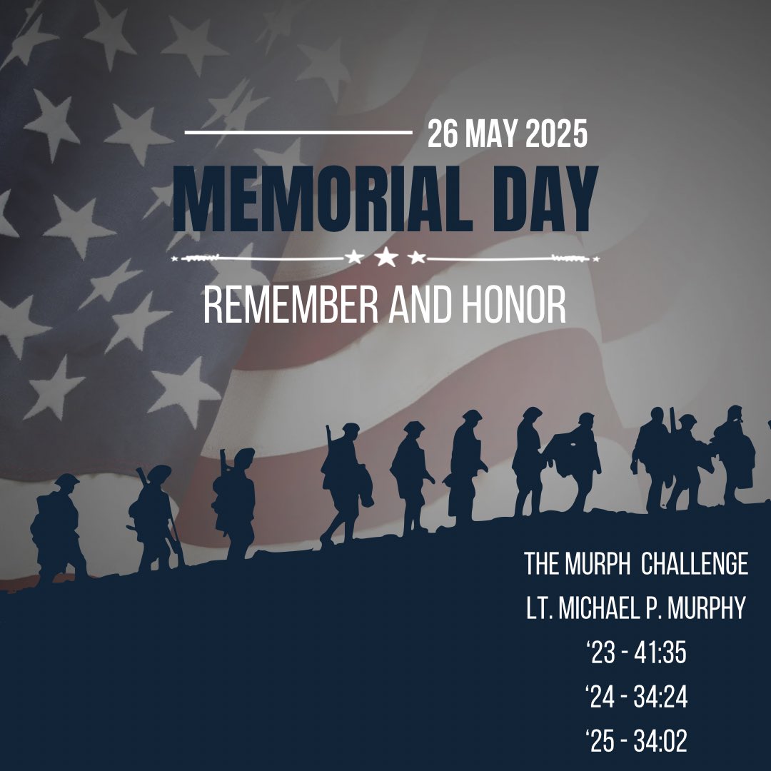 Today is to honor the memories of those who gave everything for our country. 

*Year 3 of completing the Murph Challenge. #MurphChallenge