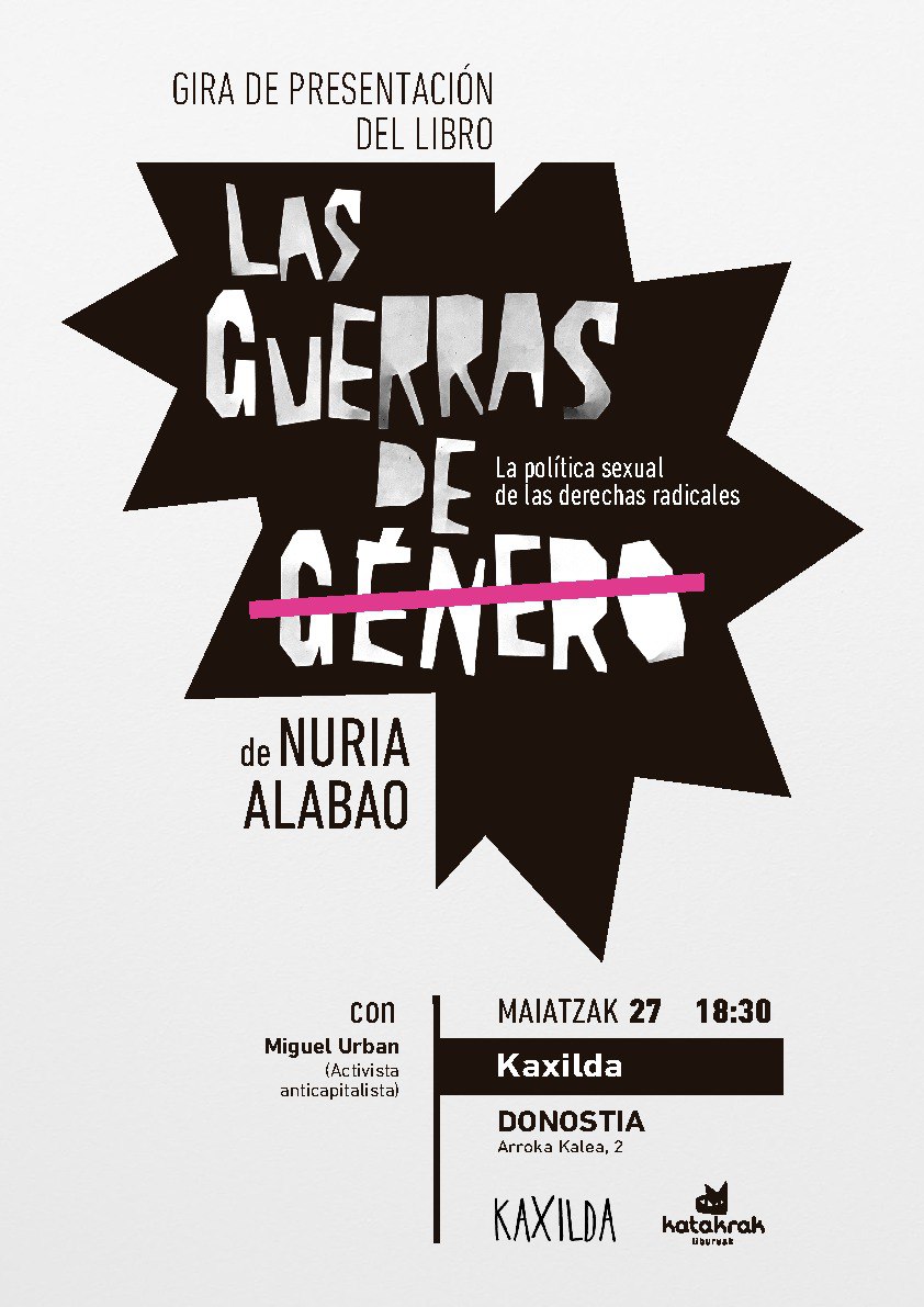katakrak liburuak (@katakrak_lib) on Twitter photo 🔥D O N O S T I A
Miércoles 18:30ean asteazkenean
<a href="/K_Xilda/">KAXILDA</a>-n
<a href="/nu_alabao/">Nuria Alabao ⭐️</a> & <a href="/MiguelUrban/">Miguel Urbán Crespo</a>
katakrak.net/cas/editorial/… 🔥D O N O S T I A
Miércoles 18:30ean asteazkenean
<a href="/K_Xilda/">KAXILDA</a>-n
<a href="/nu_alabao/">Nuria Alabao ⭐️</a> & <a href="/MiguelUrban/">Miguel Urbán Crespo</a>
katakrak.net/cas/editorial/…