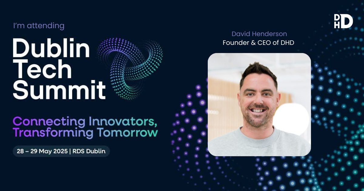 David Henderson (@davidhender) on Twitter photo Looking forward to attending <a href="/DubTechSummit/">Dublin Tech Summit</a> & <a href="/DublinTechWeek/">Dublin Tech Week</a> with <a href="/wearedhd/">DHD</a> & Reuben later this week.
If you’ll be there on either day, drop me a DM - would love to connect, catch up, or chat all things tech, branding, or story telling over a coffee or 3. ☕ Looking forward to attending <a href="/DubTechSummit/">Dublin Tech Summit</a> & <a href="/DublinTechWeek/">Dublin Tech Week</a> with <a href="/wearedhd/">DHD</a> & Reuben later this week.
If you’ll be there on either day, drop me a DM - would love to connect, catch up, or chat all things tech, branding, or story telling over a coffee or 3. ☕