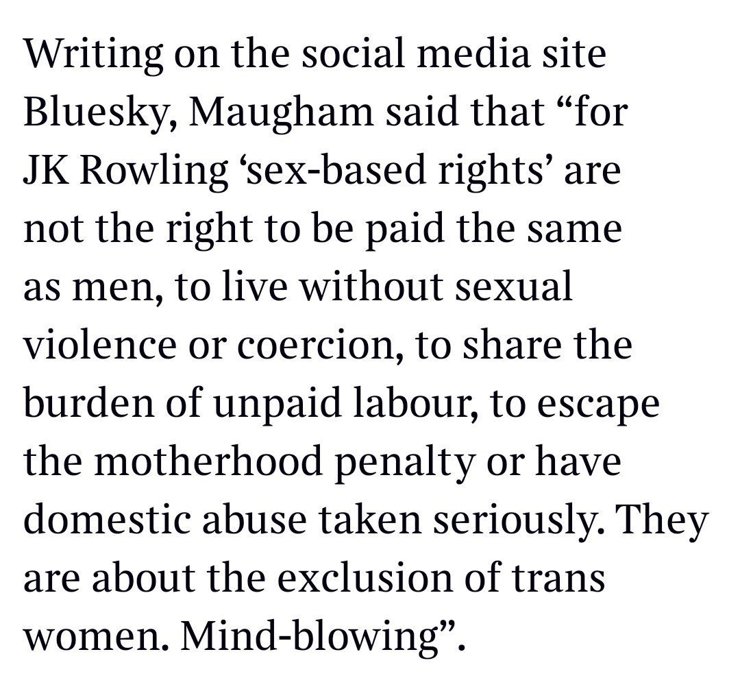 All legal protections for women start with having an accurate definition of woman. Every legal protection or provision for women is a sex-based protection/provision.

If there is no accurate definition of a woman in law &amp; society, who and what TF is he talking about?