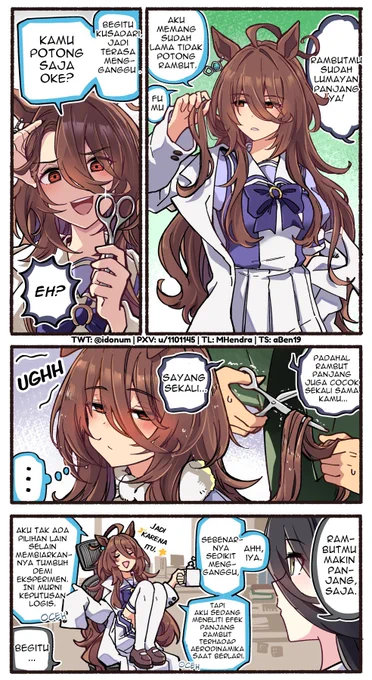 ✂️長い髪のタキオン
インドネシア語翻訳:@MarcellHendra

#ウマ娘 #ウマ娘英訳 #ウマ娘インドネシア語翻訳 #umamusume #UmaTranslations 