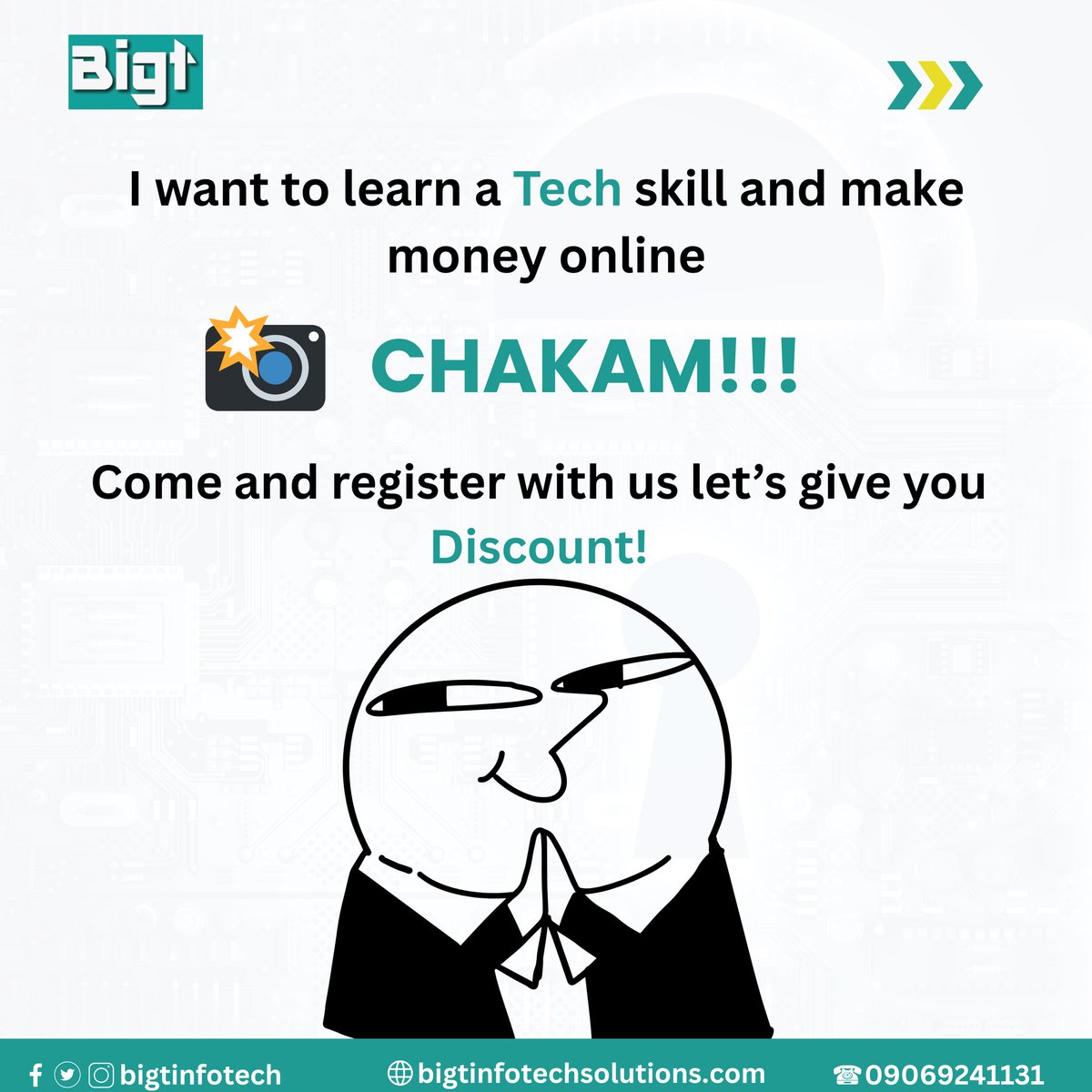 bigtinfotech's tweet photo. Have you been thinking about learning a tech skill and making legit money online?

Whether it’s Web Design, Digital Marketing, Graphics, Data Analysis, or Programming, we have the right course to help you grow and earn. 

And yes — we’re offering discounts to support you https://t.co/1sEHIHbo3I