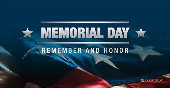 Today is a day we honor all of the brave men and women who made the ultimate sacrifice to allow our freedom! The land of the free and home of the brave! #MemorialDay 🇺🇸🇺🇸