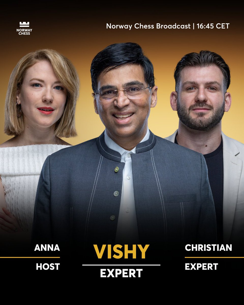 🌍 Where to Watch Norway Chess 2025 🎥

The world’s top players are ready to battle it out in Stavanger, and you can follow every move with our official Norway Chess broadcast!

📺 Available on:
🇮🇳 SonyLIV (India)
🇨🇳 Netease Sports &amp; Sina Weibo (China)
🇭🇷 Arena Sport (Croatia,