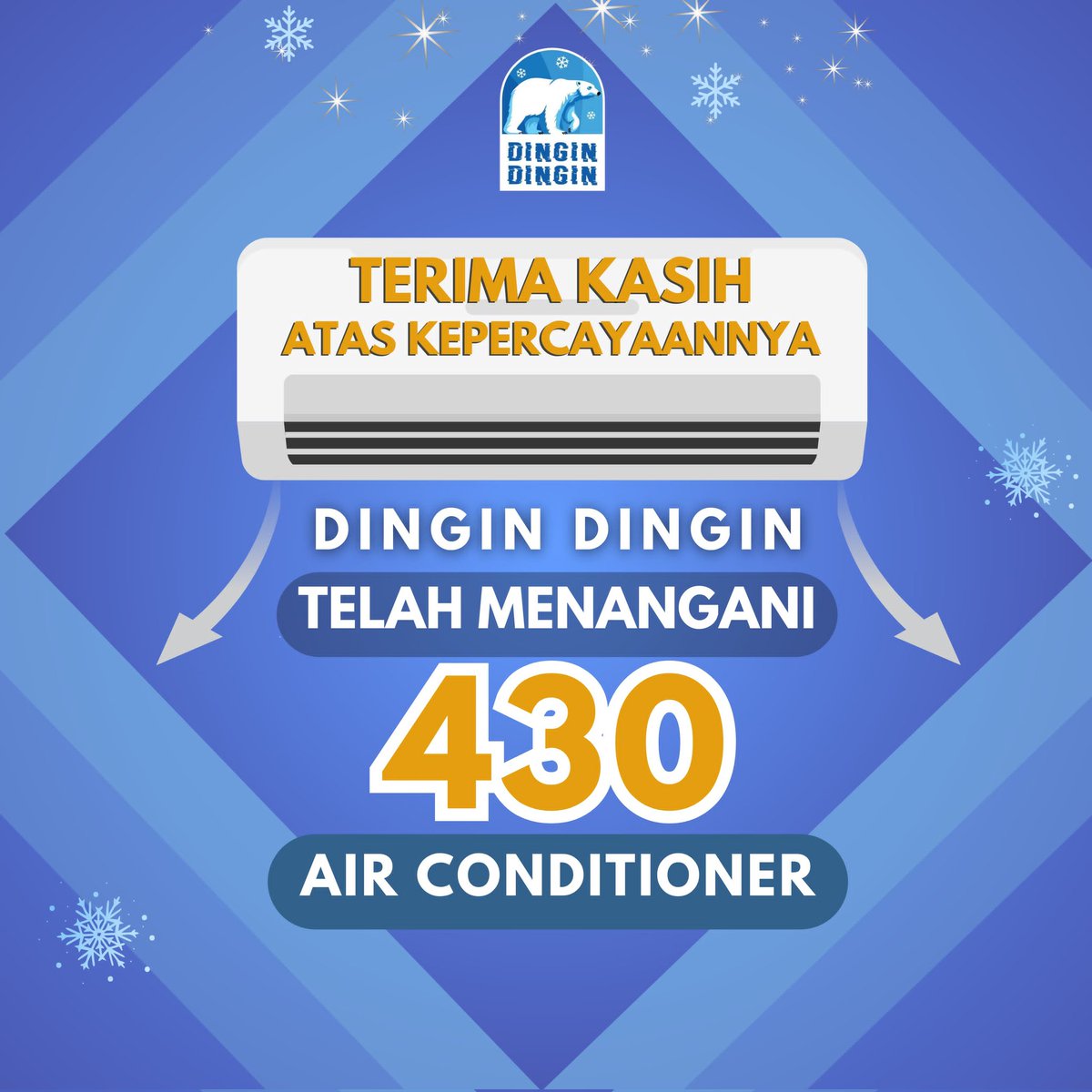 dingindingin_dp's tweet image. Terima kasih atas kepercayaan Anda! Dingin Dingin telah menangani 430 unit air conditioner ❄️

DINGIN DINGIN (Jasa Service dan Perawatan AC). WA: 0811-1660-1651

#DinginDinginDPKU #serviceac #cuciac #perawatanac #jakarta #jakartaselatan #airconditioner #Trending