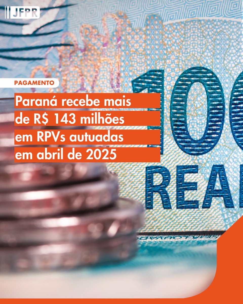 O pagamento das RPVs recebidas em abril de 2025 e devidas pela União, autarquias e fundações estará disponível para saque a partir de 30 de maio. No Paraná, serão pagos R$ 143.086.077,16 para 13.653 beneficiários.

Leia mais em abrir.link/AGvFz