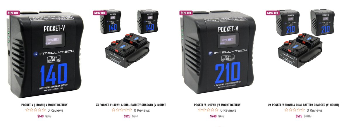 IntellytechLED's tweet image. Battery Sale - V-Mount Pocket-V Sale for Memorial Day. Save more than 50% - mailchi.mp/intellytechusa…