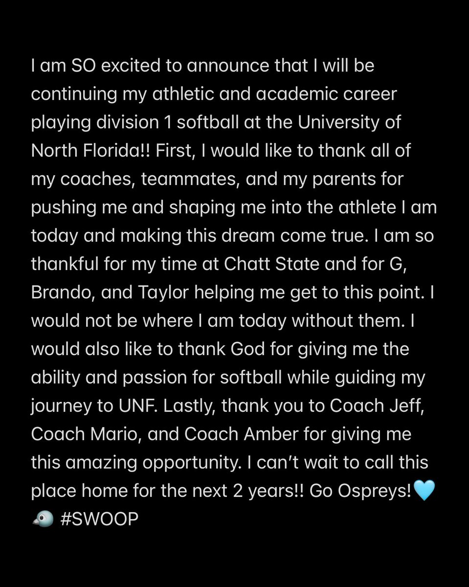 Addie Keef (@addisonkeef) on Twitter photo I am so thankful for my time at Chattanooga State but I am so excited for the next 2! 🩵🐦
<a href="/OspreySB/">UNF Softball</a> I am so thankful for my time at Chattanooga State but I am so excited for the next 2! 🩵🐦
<a href="/OspreySB/">UNF Softball</a>