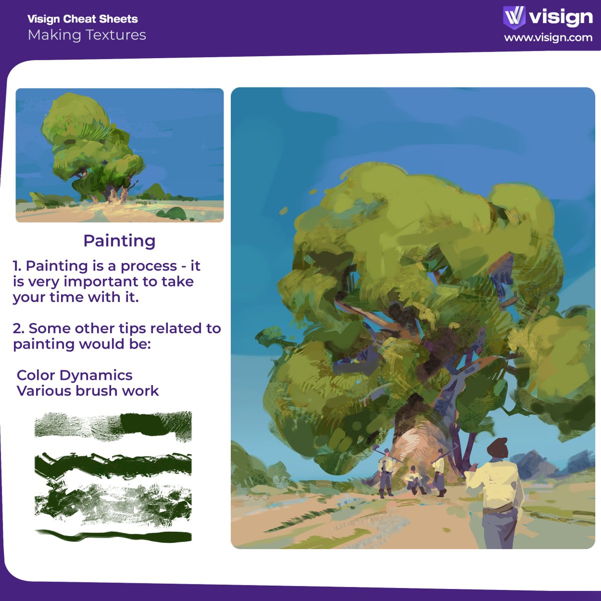 Awesome way to level up your work: add textures! Create your own with brush combos and use different effects when applying them – instant results, you’ll see it!
Retweet if you liked this tip 🚀
#visigncheatsheet #paintingtips #digitalpaintingtips #texturing #arttips