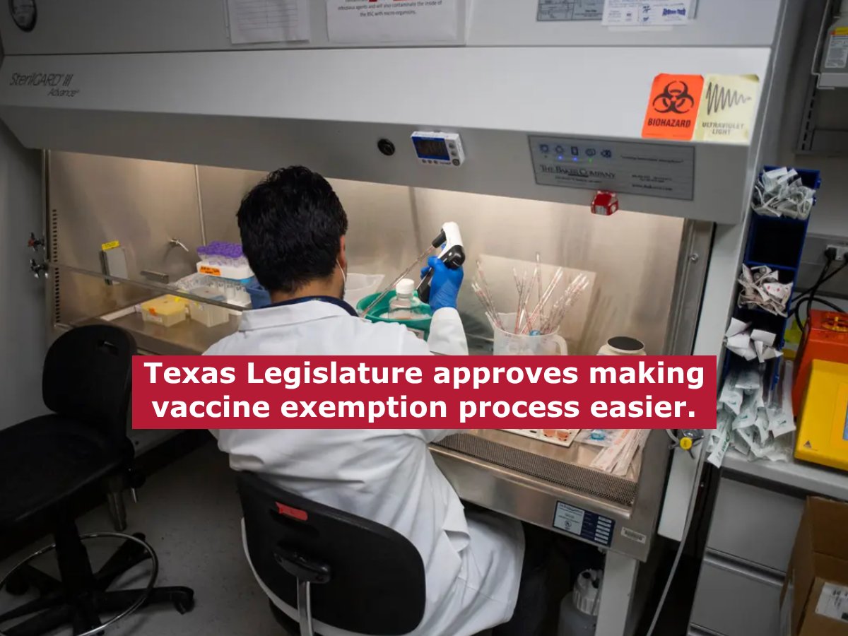 Easier #vaccine exemption process. Fewer #immunizations. More vaccine-preventable disease.  Higher workforce absenteeism due to illness and caregiving. Greater #publichealth expense.

All this was preventable.

texastribune.org/2025/05/25/tex…

#HB1586

Donate
immunizeusa.salsalabs.org/donatetotip202…