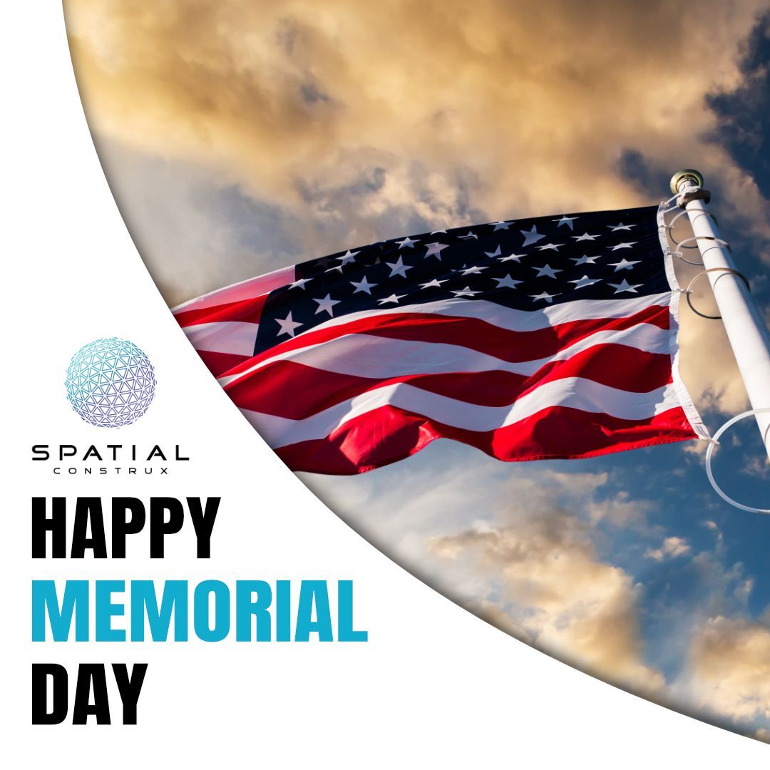 SpatialConstrux's tweet image. Happy Memorial Day from the team at Spatial Construx!

#MemorialDay #Nception #SpatialConstrux #architecture #technology