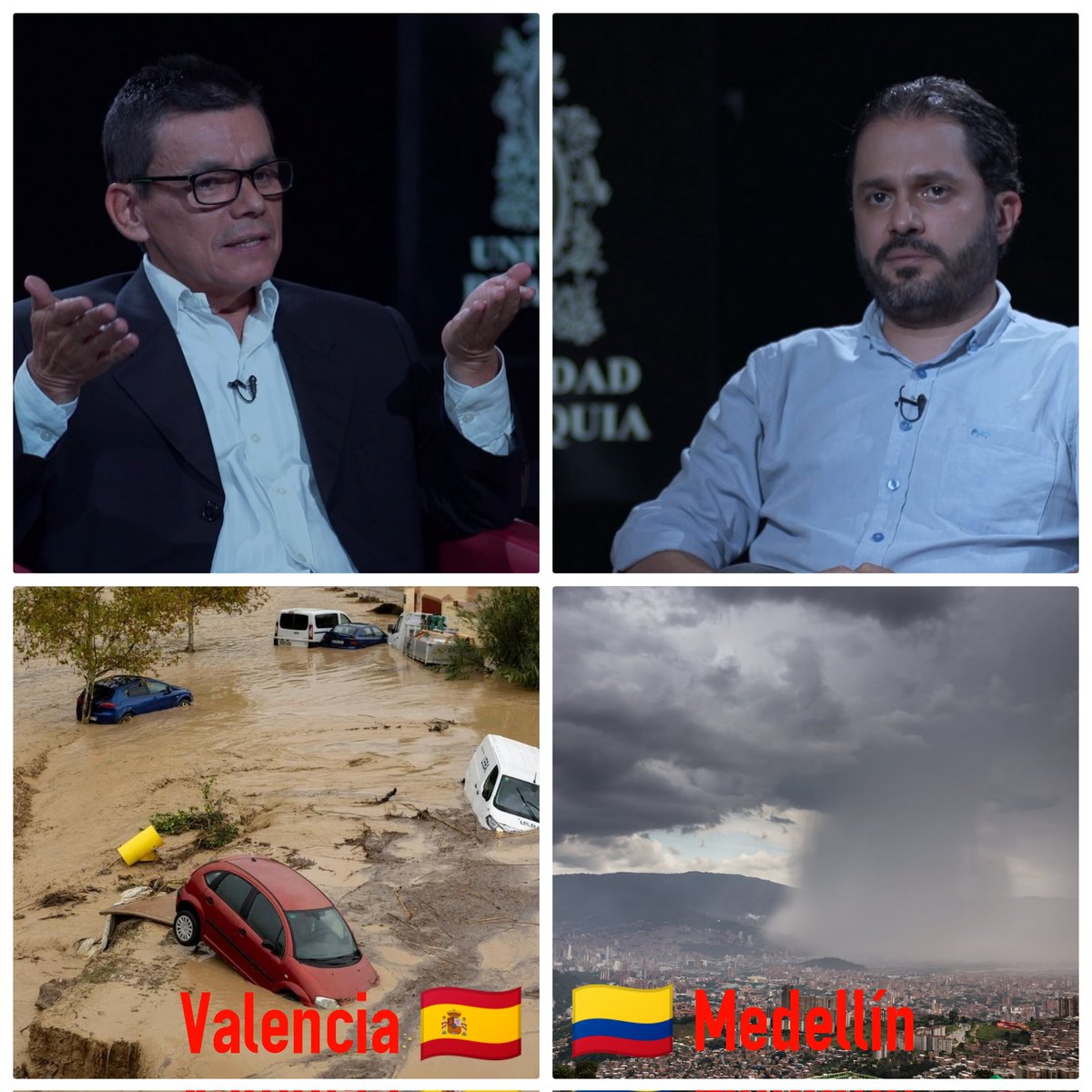 #ConversacionesUdeA | "Las condiciones están dadas": <a href="/SalazarJuanF/">Juan F. Salazar</a>, de la <a href="/FIngenieriaUdeA/">Fac. Ingeniería UdeA</a>, sobre el riesgo de que Medellín sufra un desastre similar al de #ValenciaEspaña (29X24).
🚨¿Qué podemos hacer para frenar ese riesgo? ¿Qué debemos cambiar?
youtube.com/watch?v=g_ftzl…