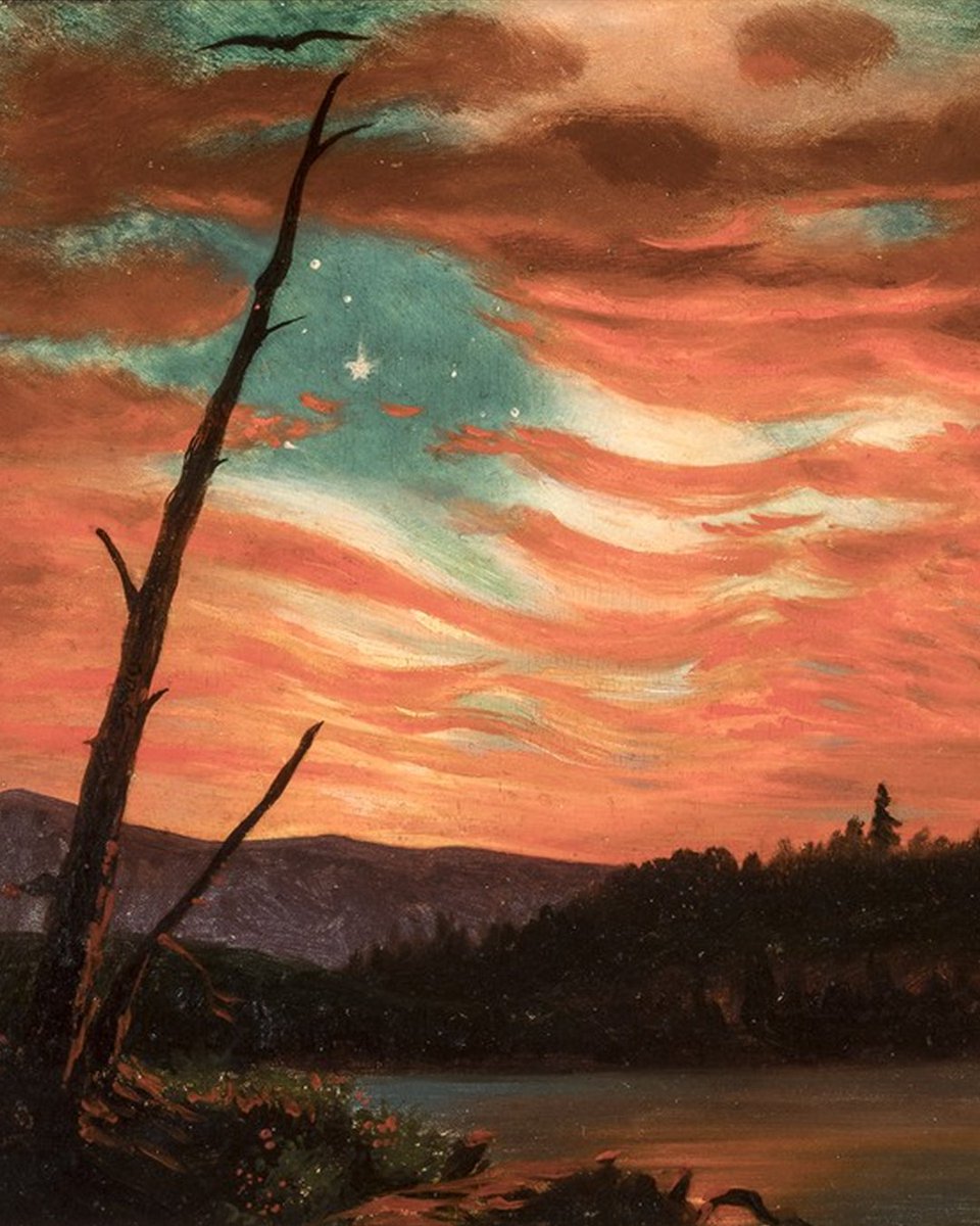 Do not run from the darkness, stand and be the light that drives it away. Honoring our fallen heroes this Memorial Day.

“Our Banner in the Sky” by Frederic Edwin Church, 1861.