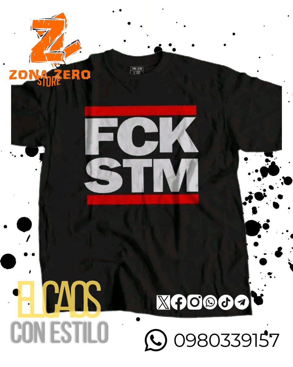 ZonaZeroStore's tweet photo. Camiseta: "Fuck System"
Hombre y Mujer
Tallas: S M L XL
Precio: 15$
Compras por WhatsApp: 0980339157📲
👉Enlace para compra: https://t.co/CXd5KUsIjQ👈
✔Envíos a nivel Nacional 5,50$ 🚚servientrega
✔Pagos contra entrega Quito
Quito-Ecuador
#zonazerostore
#fucksystem https://t.co/sdirsfcIt6