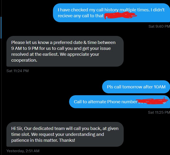 knvcsg67582's tweet image. Did @Paytmcare  fire 90% of it's customer service teams to cut back on costs? It's just AI everywhere

Call Helpline - ''Link has been sent to your number, Thank You''
Open link and Support - ''Ticket has been raised, our Agent will call u'

#paytmkaro #paytmscam