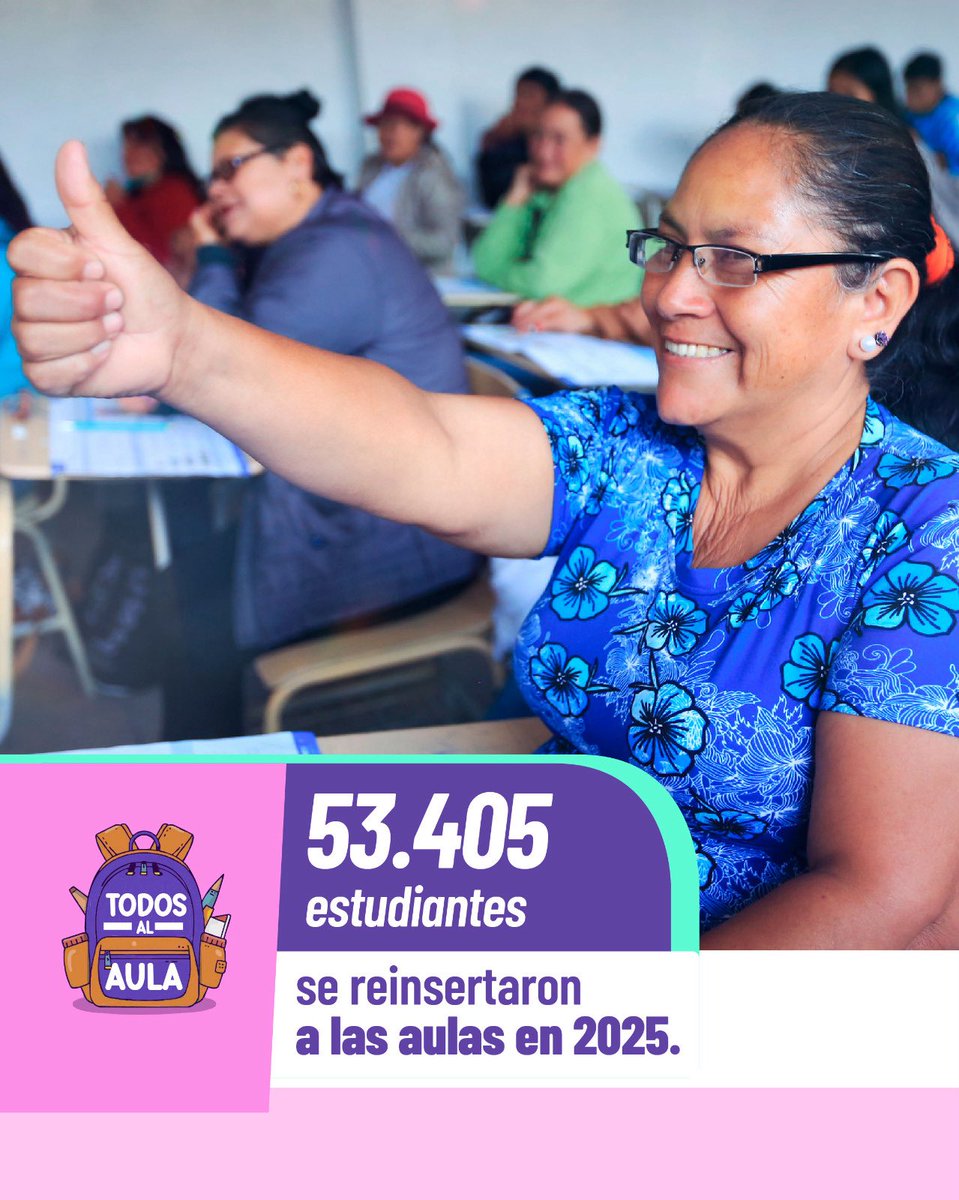 Educacion_Ec's tweet photo. 📖🤝 ¡En el Ministerio de Educación promovemos oportunidades para que más personas accedan a una educación de calidad!

📚 Entre nuestras ofertas educativas se encuentran:
✅ Alfabetización.
✅ Post-alfabetización.

Dirigidas a personas jóvenes, adultas y adultas mayores con escolaridad inconclusa o que retoman su proceso educativo formal.  👩🏻👨🏽

¡Cada paso hacia el conocimiento es un acto de dignidad y esperanza!

#ElNuevoEcuador
