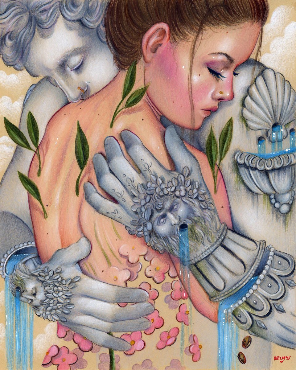 ‘Where you water it’ pencils on paper.