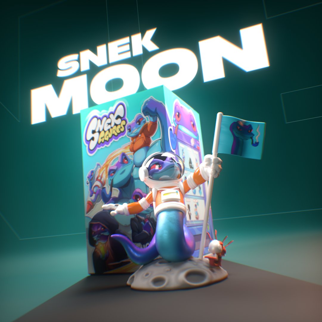 Not available alone. 👥
Not available forever. ⚠️
SNEK Moon — Whale pack only (Only 100 available)

Not just a figure, but a stament of where we're going reach! MOON !