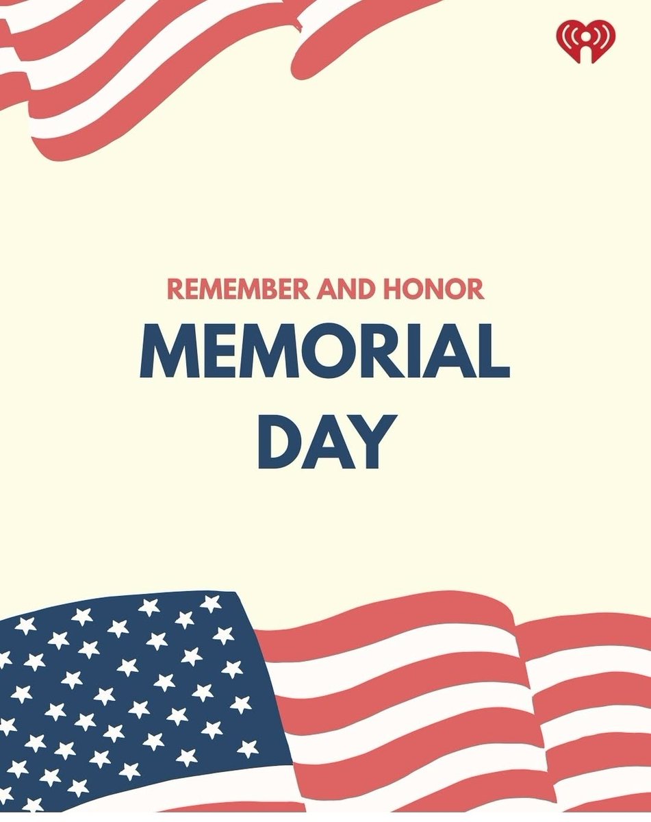 Reposted from <a href="/iheartradio/">iHeartRadio</a> Today, we remember the courage and dedication of the heroes who made the ultimate sacrifice for our freedom. 🙏❤️🇺🇸