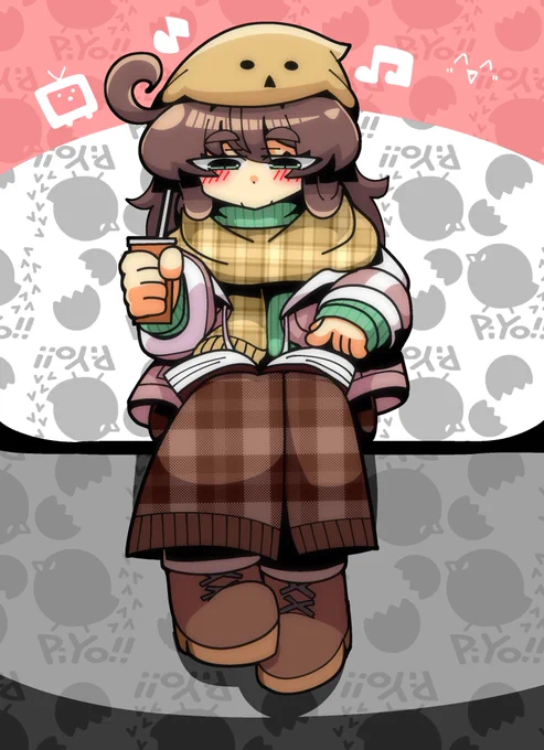 読書を楽しむ栗田まろん絵