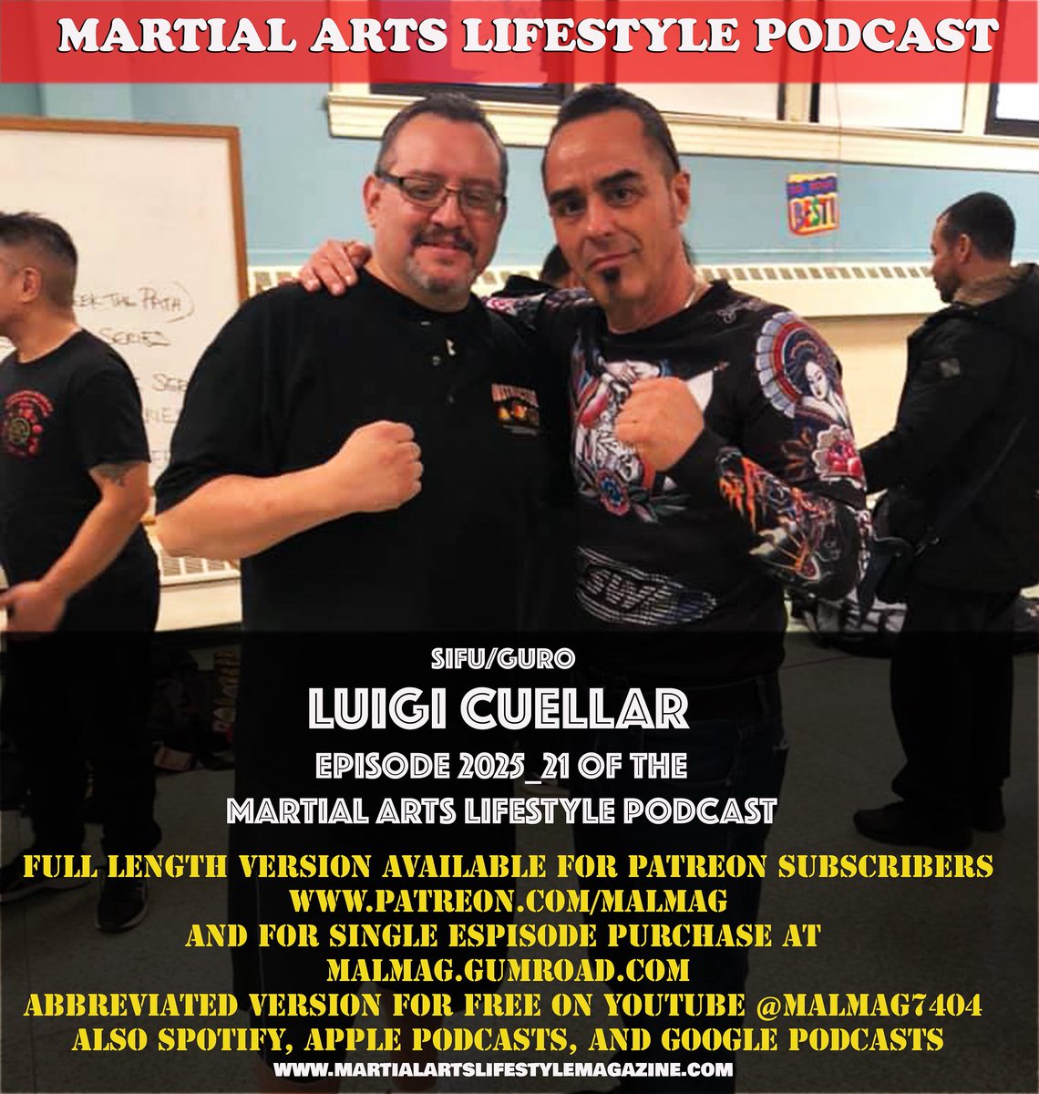 MALMAGonline's tweet photo. Today is the YouTube premiere of episode 2025_21 of The Martial Arts Lifestyle Podcast with Luigi Cuellar. Luigi is one of the founders of Nubreed   Martial Arts in New York City. Tune in and hear his story.

https://t.co/71mfG0SdbM https://t.co/TLEUE1x12Z