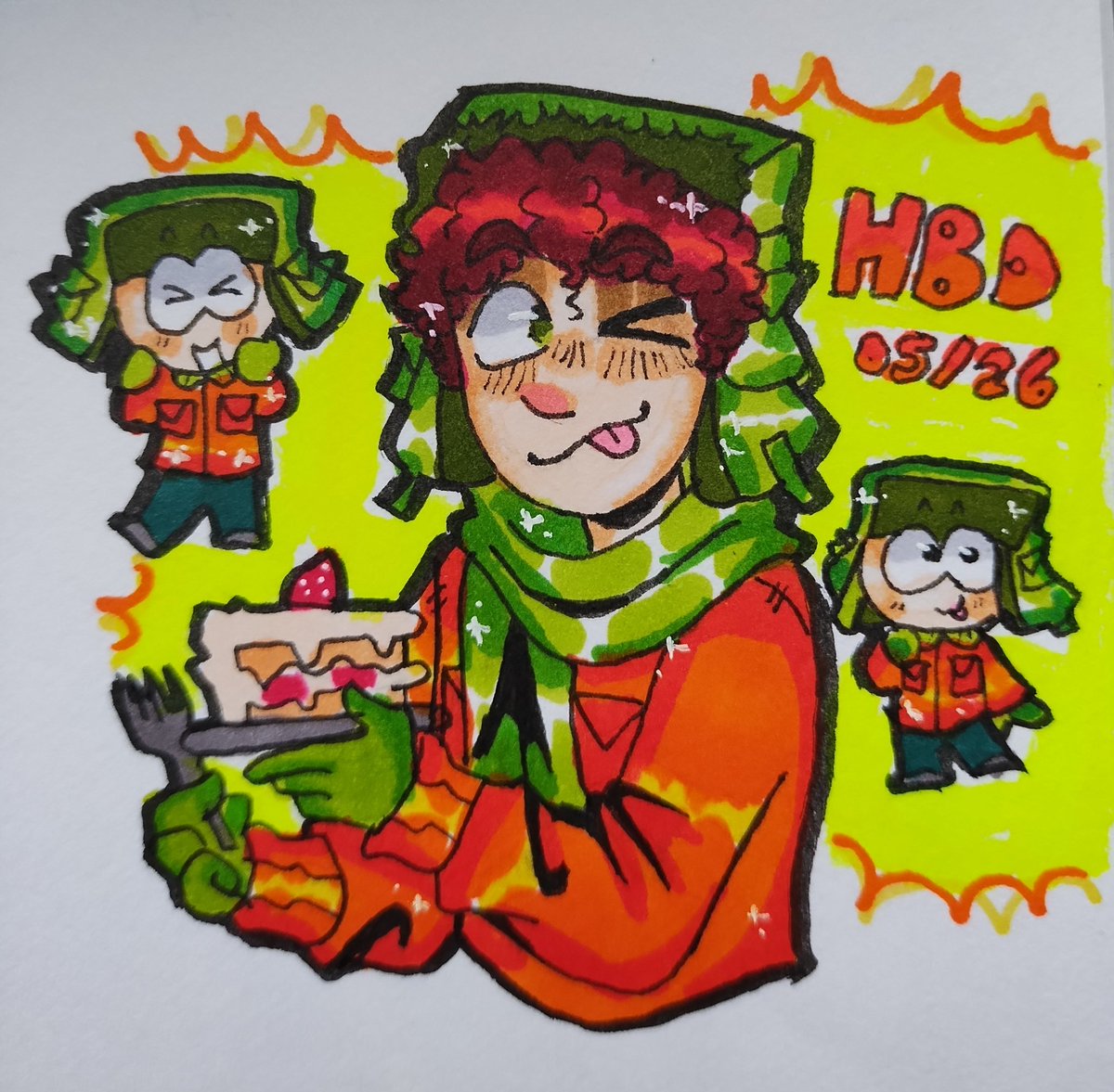 MysteryAndChaos's tweet photo. happy birthday to my og favorite from my childhood 💚🧡
#kylebroflovski #sptwt #spkyle #kylebroflovskifanart https://t.co/Xi0wRbYEzD