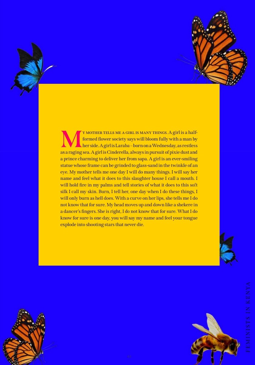 Testimony Odey (@testimonyodey) on Twitter photo Thank you <a href="/FeministsKE/">FEMINISTS IN KENYA /#TotalShutDownKE</a> for giving my poem, 'a girl is laraba' its first home in Issue 01 of The FEMINIST Magazine (Resistance Issue)❤️🔥!!!! Read the poem below, comment your favourite lineeee and download the whole issue through the link in my bio!❤️🔥 Thank you <a href="/FeministsKE/">FEMINISTS IN KENYA /#TotalShutDownKE</a> for giving my poem, 'a girl is laraba' its first home in Issue 01 of The FEMINIST Magazine (Resistance Issue)❤️🔥!!!! Read the poem below, comment your favourite lineeee and download the whole issue through the link in my bio!❤️🔥