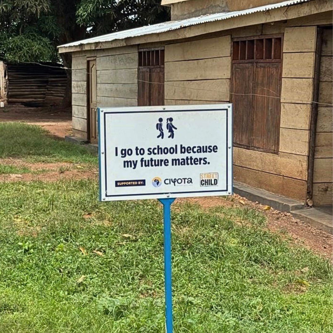 This sign from a school supported by Street Child and our local partner @ciyotaoffical in Uganda says it all! #EducationMatters