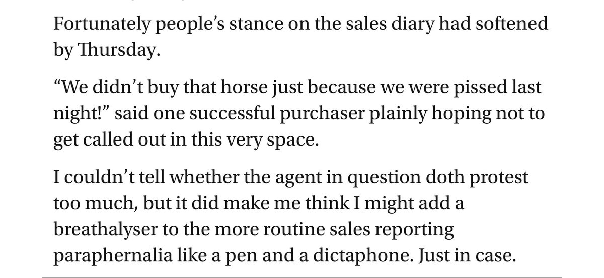 James Thomas (@jamesbthomas11) on Twitter photo Is there a better way to round out a bank holiday Monday than with a new <a href="/rpbloodstock/">Racing Post Bloodstock</a> sales diary entry? Probably, but I can’t think of one.
No more Mr Nice Sales Correspondent after four days at Doncaster’s answer to Spring Break | bit.ly/4jqfoS1 Is there a better way to round out a bank holiday Monday than with a new <a href="/rpbloodstock/">Racing Post Bloodstock</a> sales diary entry? Probably, but I can’t think of one.
No more Mr Nice Sales Correspondent after four days at Doncaster’s answer to Spring Break | bit.ly/4jqfoS1