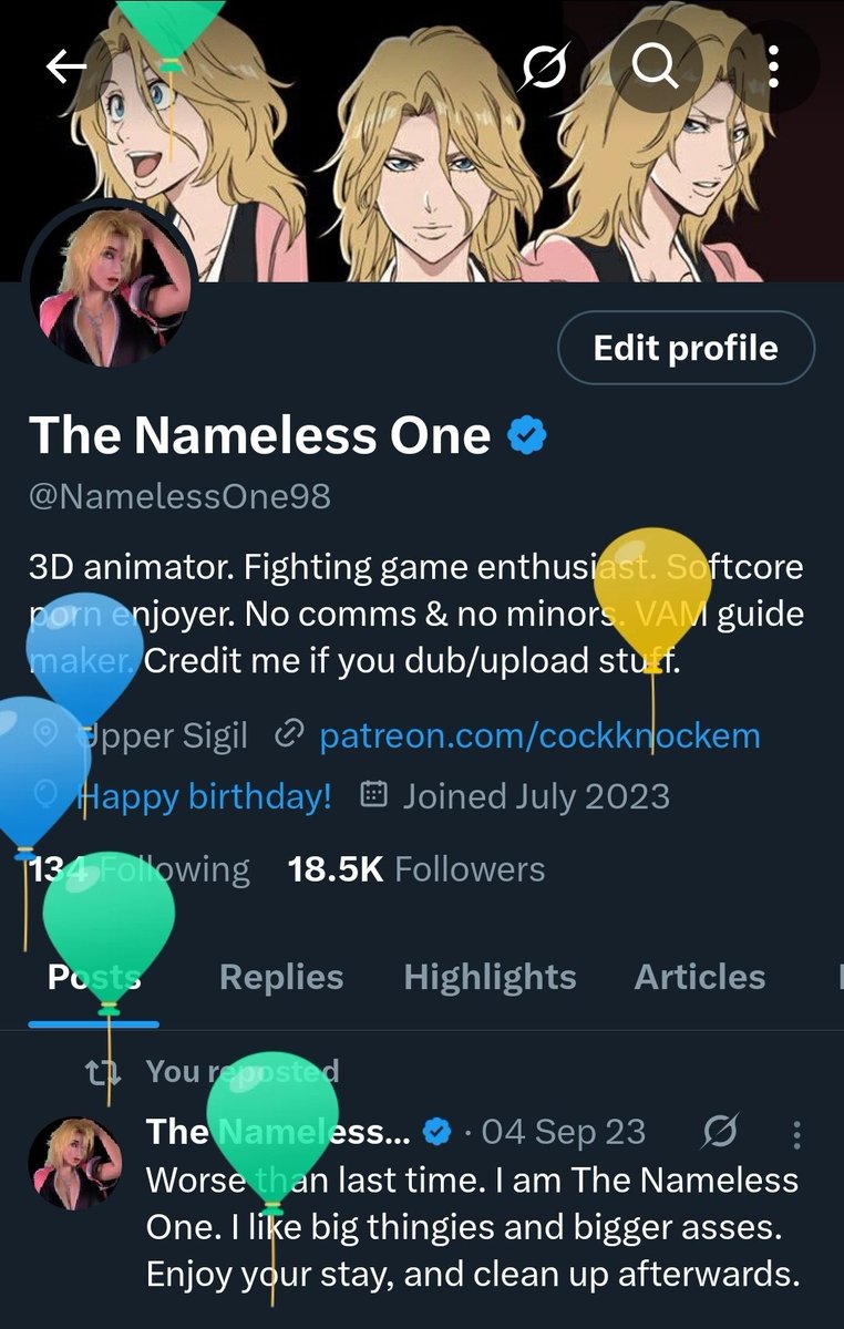 The Nameless One tweet media