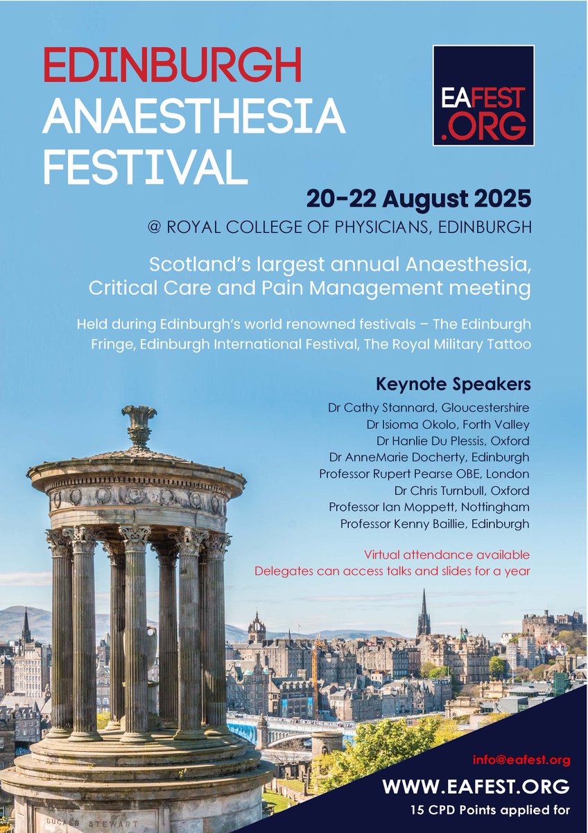 Edinburgh Anaesthesia Festival (@eafestival) on Twitter photo Can you improve Theatre productivity by simply making the work environment better? Join us to hear Dr Imogen Hayward's talk "Making Theatres Great!" at this year's Edinburgh Anaesthesia Festival (20-22 August <a href="/RCPEdin/">Royal College of Physicians of Edinburgh</a> or virtually (watch talks anytime up to 1 year following Can you improve Theatre productivity by simply making the work environment better? Join us to hear Dr Imogen Hayward's talk "Making Theatres Great!" at this year's Edinburgh Anaesthesia Festival (20-22 August <a href="/RCPEdin/">Royal College of Physicians of Edinburgh</a> or virtually (watch talks anytime up to 1 year following