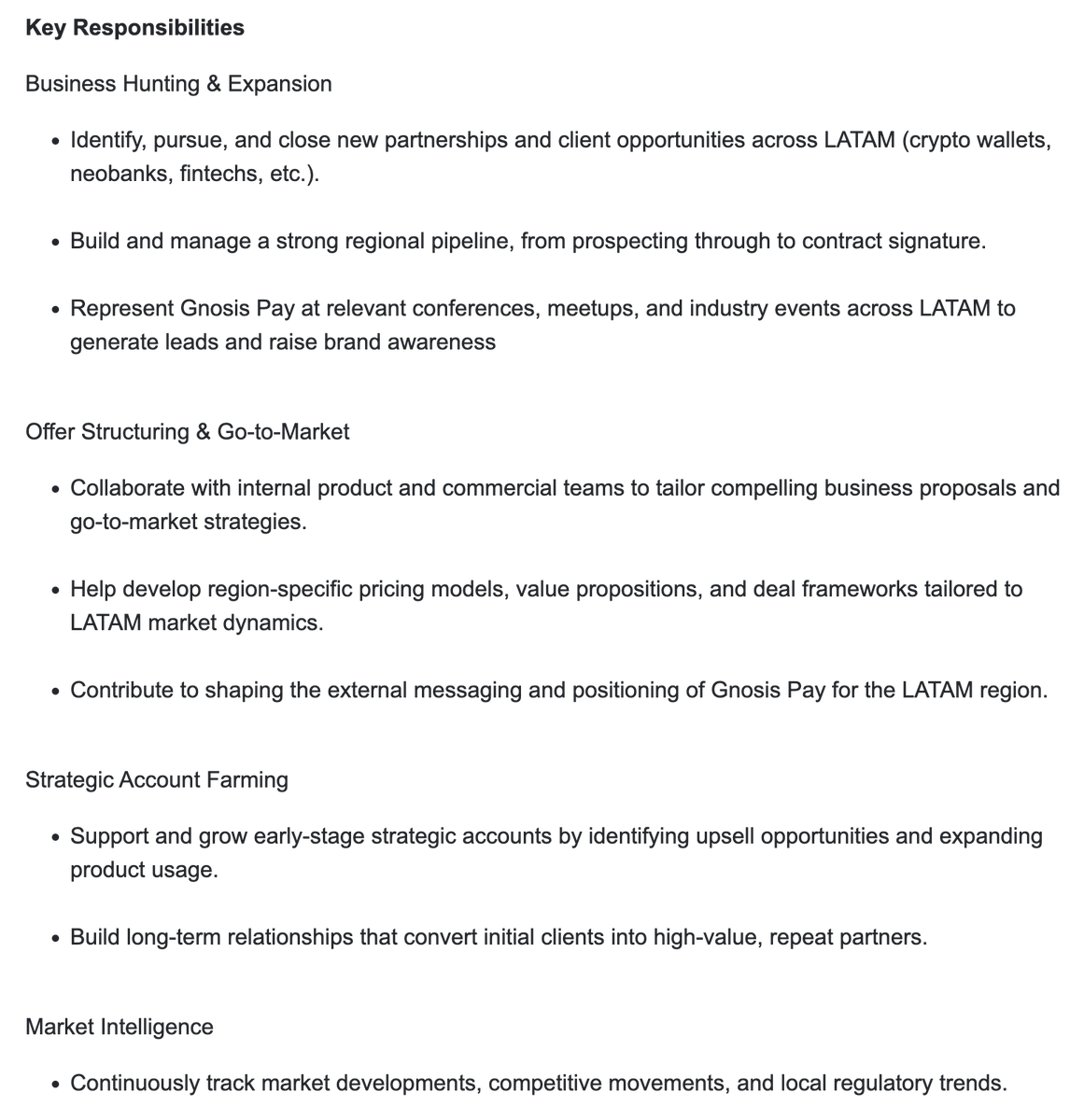 0xNesk's tweet image. En @gnosispay estamos buscando un BD para LATAM. Si tenes experiencia en crypto y payments, escribime.