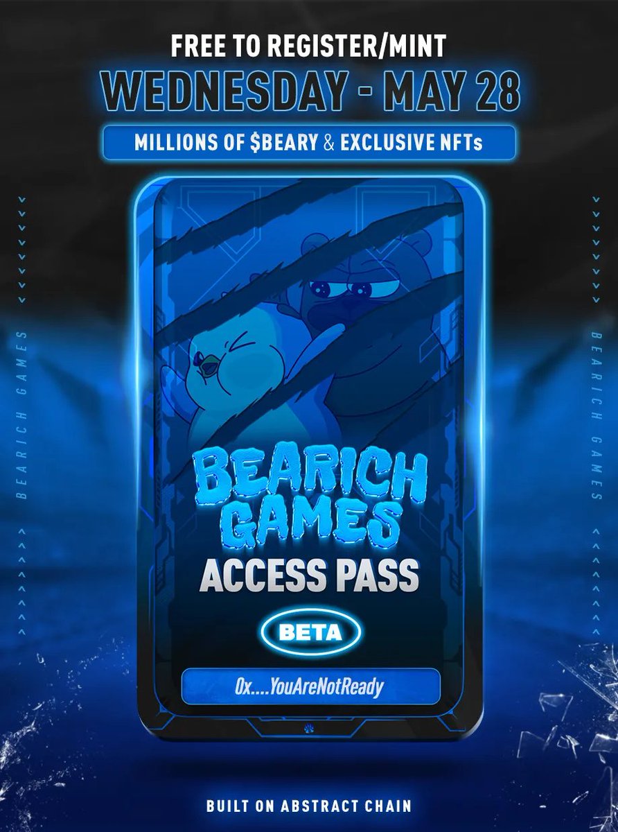 bearichgames's tweet image. Ready for the Bearich Games Season 0 Beta?

Mint your free Soulbound access pass (for free) this Wednesday to be ready for the competition!

🐻 bearich.games

Season 0 will be open exclusively to pass holders starting June 9, 2025, at 9:00 AM EST.

(The fastest bears…