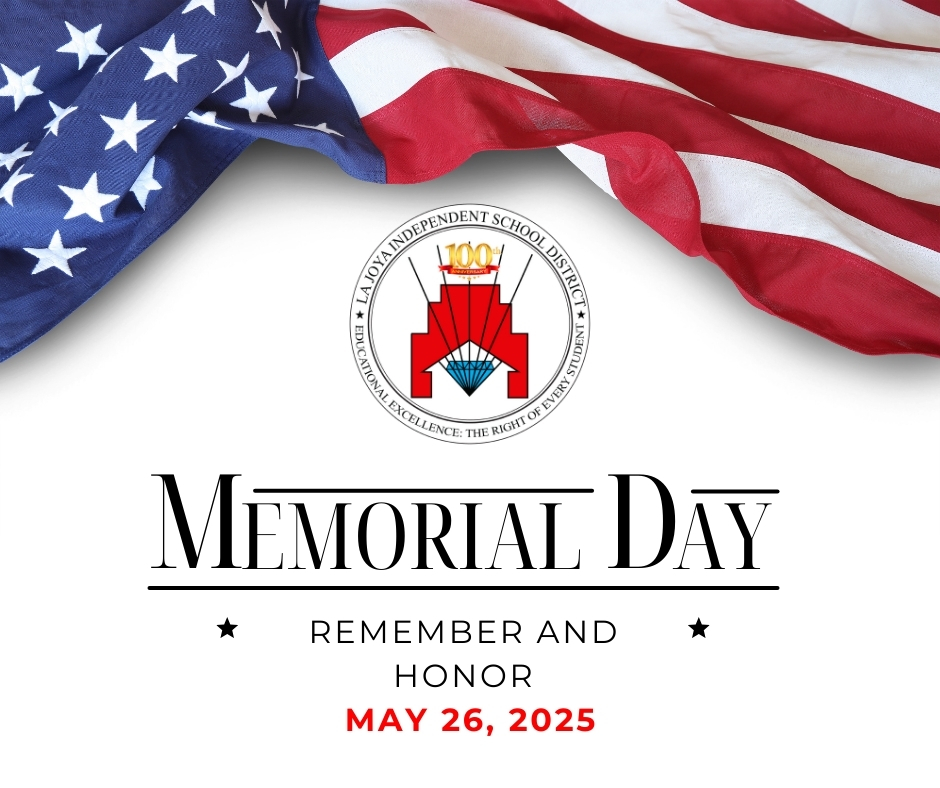 🇺🇸 This Memorial Day, La Joya ISD honors and remembers the brave men and women who made the ultimate sacrifice in service to our country. 🎖️❤️

Their courage, dedication, and selflessness will never be forgotten. Today, we pause to reflect and express our deepest gratitude.vThank