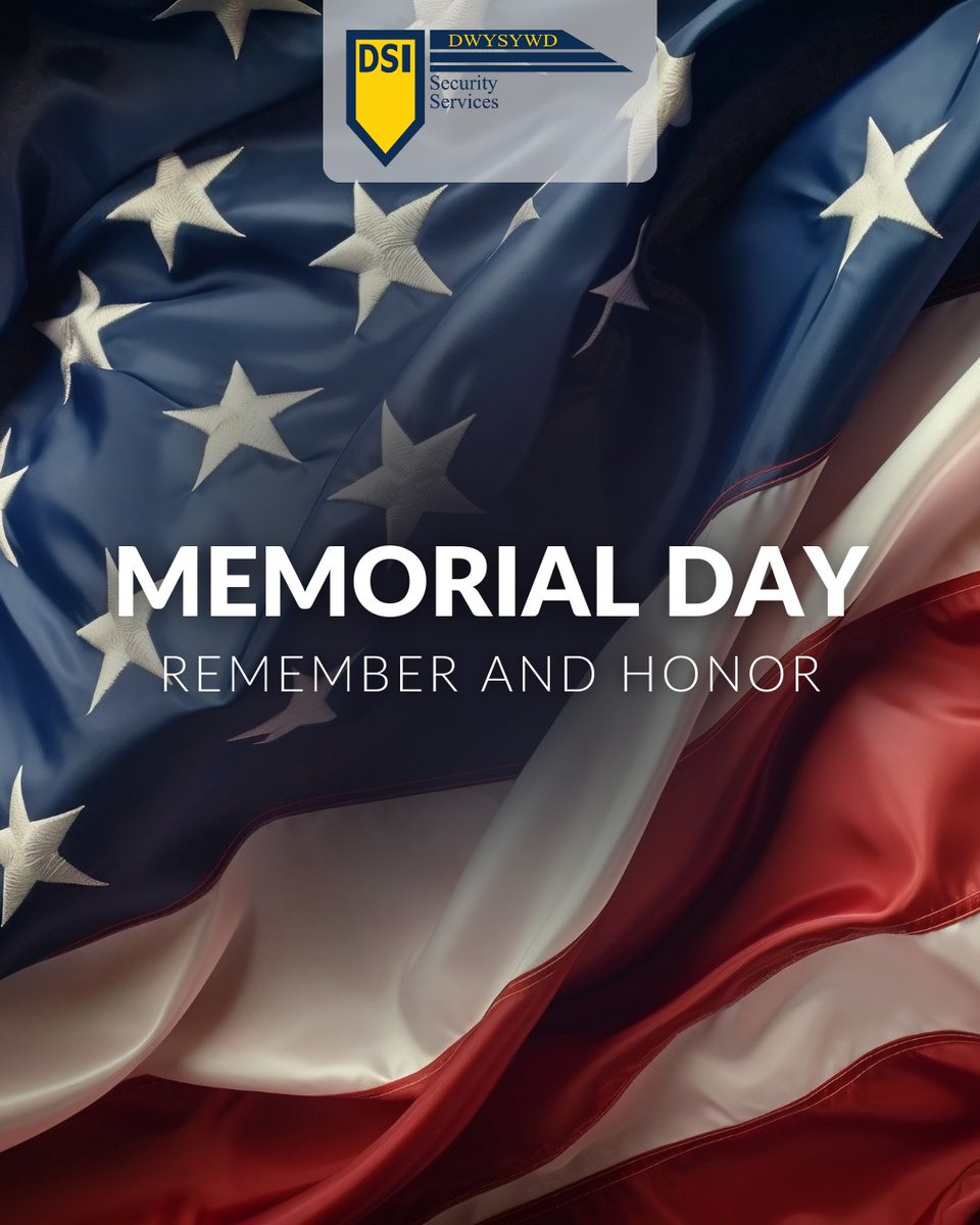 dsi_security's tweet photo. On this #MemorialDay, DSI Security honors the fallen heroes who gave their lives for our nation.
Weโre forever grateful for their sacrifice and the freedoms they preserved.
#DSISecurity #HonorAndRemember #MemorialDay2025 #ServiceAndSacrifice https://t.co/RGd5sBkceD
