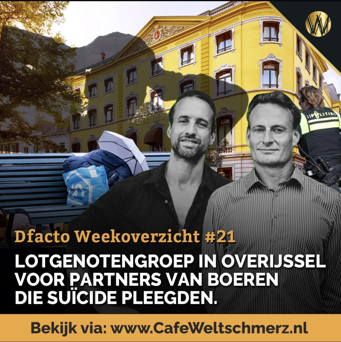 cafeweltschmerz's tweet image. Lotgenotengroep in Overijssel voor partners van boeren die suïcide pleegden. 

In week 21 wordt de NAVO-parade besproken; daklozen worden van de straat gehaald en de politie huurt alle hotels af om uitbundig feest te vieren. 

De top heeft geen duidelijke inhoud, er is geen…