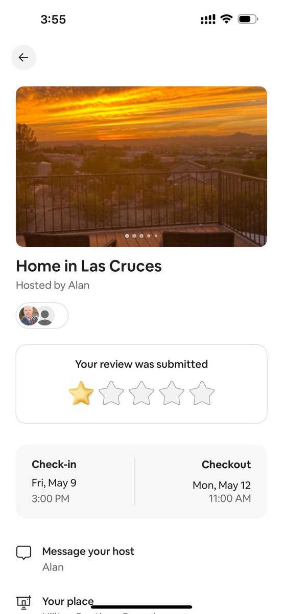 groupsixllc's tweet photo. I submitted a 1-star review for this @Airbnb on May 22.

I left the property in under 2 hours due to misrepresentation.

It’s been 4 days—and the review still isn’t visible.

Airbnb says they care about “trust.” So where’s my review?
#AirbnbFail #GuestSafety https://t.co/mP159ULap3