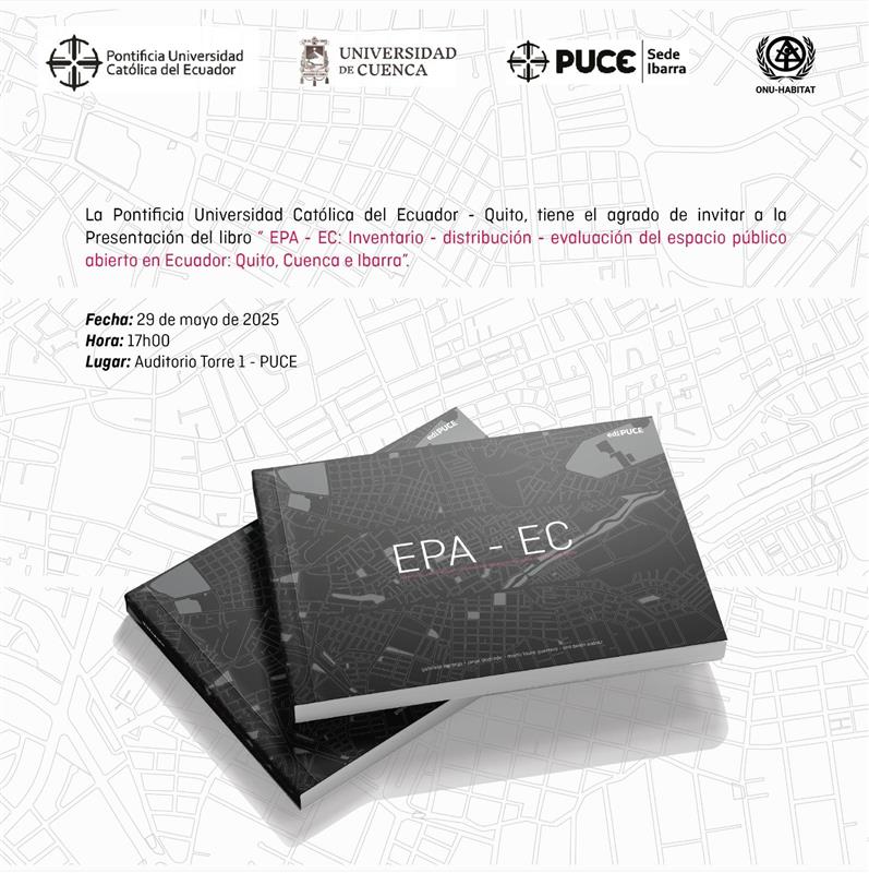 Lanzamiento de la publicación sobre #espaciopúblico en #Quito, #Cuenca e #Ibarra.

Estudio liderado por Pontificia Universidad Católica del Ecuador, <a href="/pucesedeibarra/">PUCE-I</a>, Universidad de Cuenca con apoyo de <a href="/UNHABITAT/">UN-Habitat</a>.

Descarga: repositorio.puce.edu.ec/items/a44c8098…