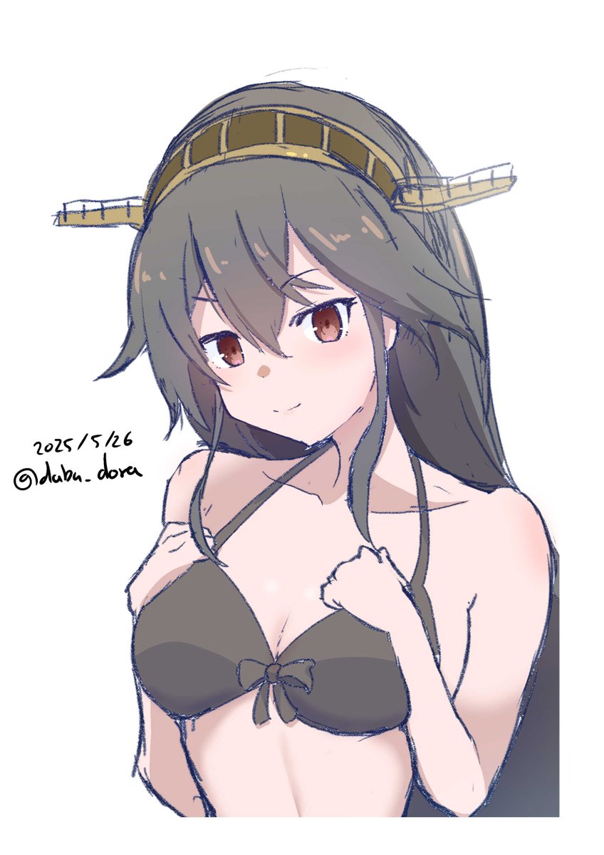 艦これ「榛名(+20)#艦これ版深夜の真剣お絵描き60分一本勝負 #艦これ版真剣お絵描き」|ダブドラのイラスト