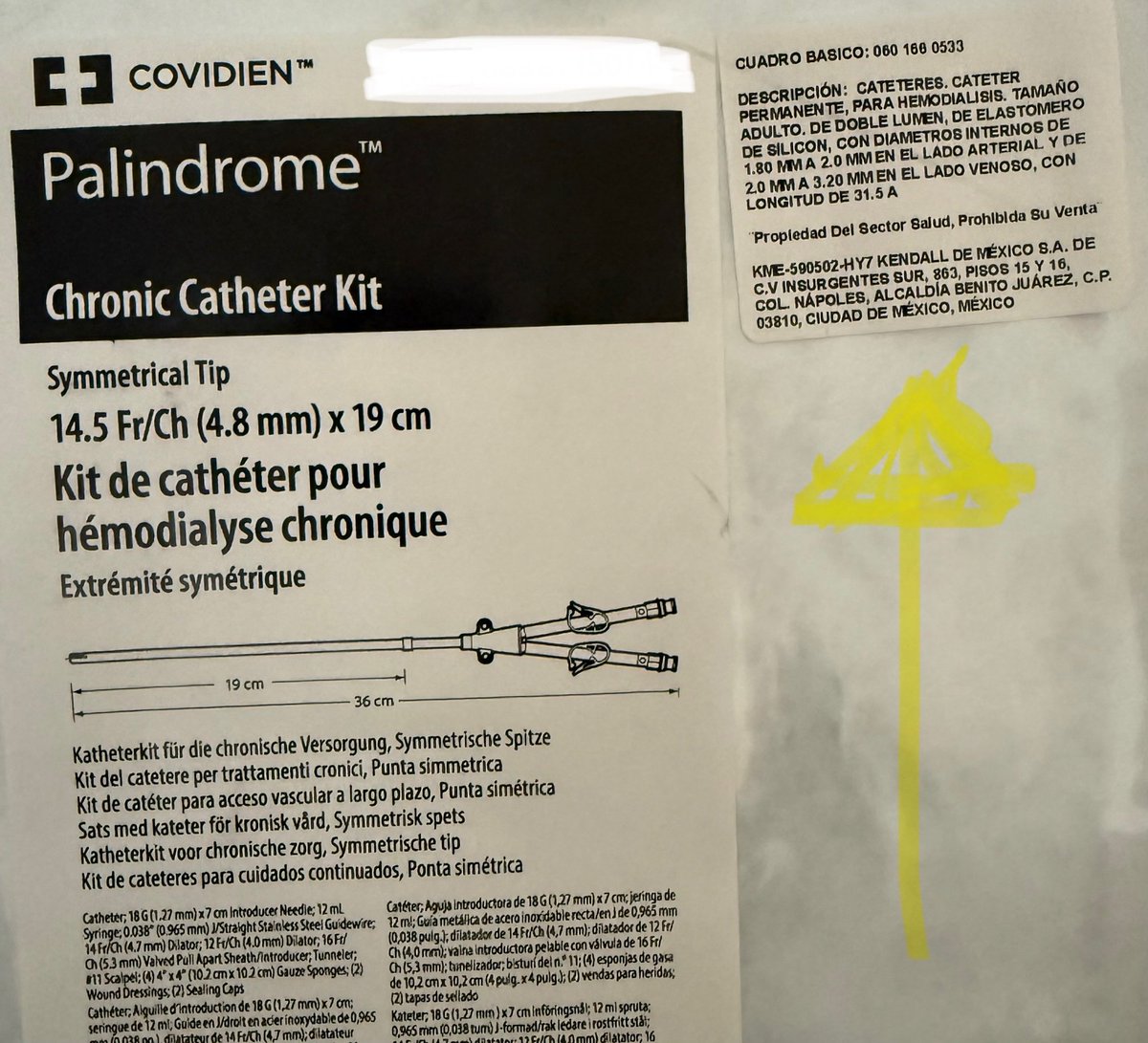 Ps por eso nunca hay cateteres en el hospital.

Todos los venden afuera Hdlch