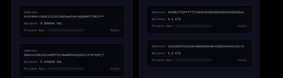 CodeWall99's tweet image. My First Web3 Project: Multi-Chain Wallet Generator

After months of studying blockchain fundamentals, I’ve built a secure wallet generator that supports both Solana and Ethereum networks.

Project repo: lnkd.in/eAsWPCn6

#Web3Journey #BlockchainDeveloper #BuildInPublic