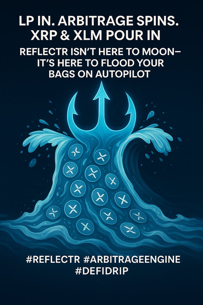 Reflectrtoken's tweet image. LP in. Arbitrage spins. XRP &amp;amp; XLM pour in.
Reflectr isn’t here to moon—
it’s here to flood your bags on autopilot.
🔱 #Reflectr #ArbitrageEngine #DeFiDrip