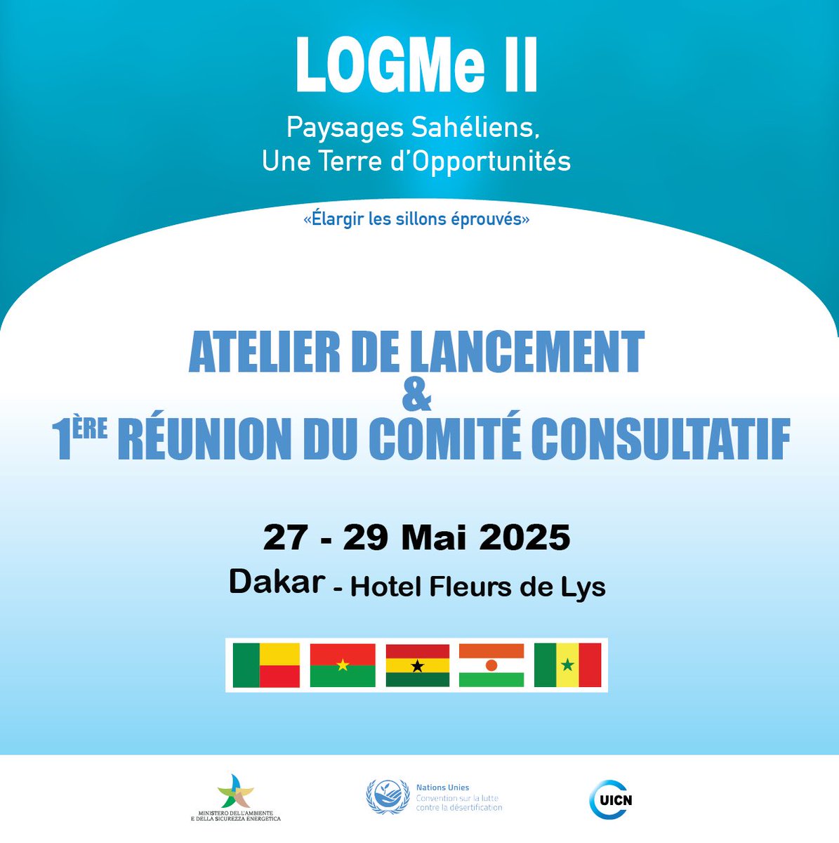 ASERGMV_Reforestation (@asergmv) on Twitter photo ✓ Lancement de LOGMe II à Dakar !
✓ Un projet régional pour restaurer les terres sahéliennes et créer des opportunités vertes pour les jeunes et les femmes
✓ Dakar 27–29 mai 2025
✓ @UICN <a href="/UNCCD/">UN Land and Drought</a> @MASE_Italia
#Sahel #LandRestoration #GreenJobs #LOGMe2 ✓ Lancement de LOGMe II à Dakar !
✓ Un projet régional pour restaurer les terres sahéliennes et créer des opportunités vertes pour les jeunes et les femmes
✓ Dakar 27–29 mai 2025
✓ @UICN <a href="/UNCCD/">UN Land and Drought</a> @MASE_Italia
#Sahel #LandRestoration #GreenJobs #LOGMe2